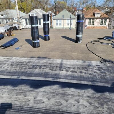 Flat Roof Installation by Kaon Roofs - Before